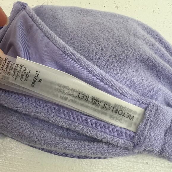 Victoria's Secret Lilac Purple Terry Cloth Bikini Top Womens Medium - Picture 4 of 6